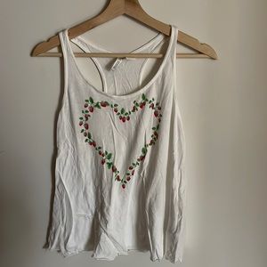 Vintage H&M conscious strawberry heart tank top